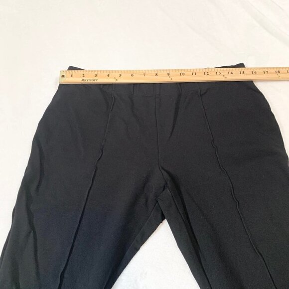 Talbots black stretch pull on elastic waist line detail skinny dress pants - Picture 4 of 8